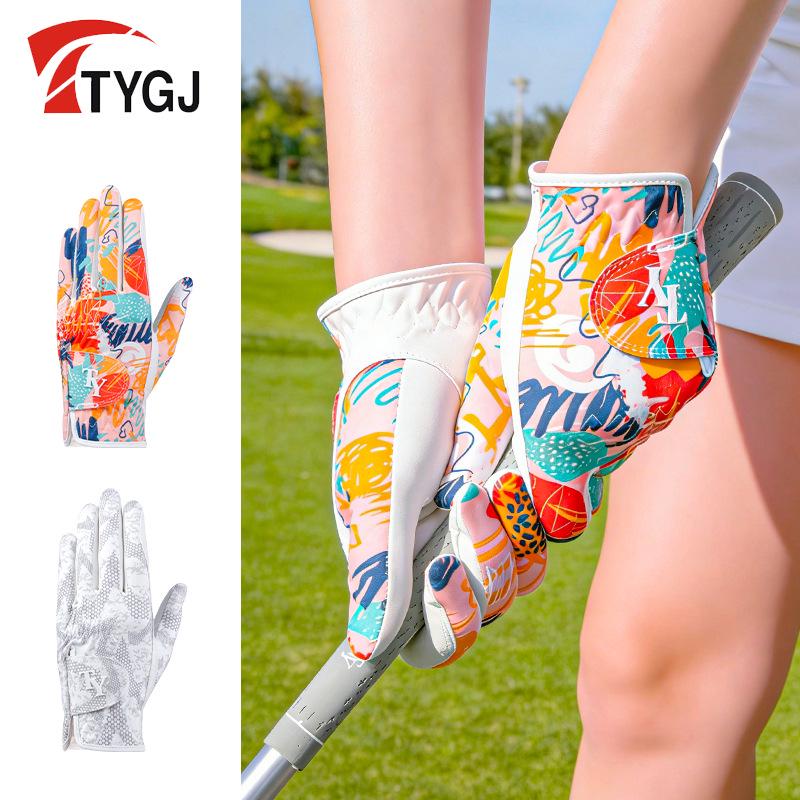 TY Damefarverige Åndbare Golfhandsker - Forår/Sommer, Svedabsorberende, Skridsikre