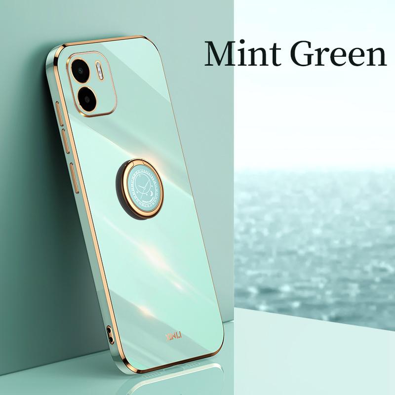 

Противоударный силиконовый чехол с кольцом-держателем для Xiaomi Redmi A1 Redmi A1 Plus A1 +, чехол для телефона Redmi A1 зелёный