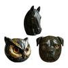 Resin Owl/Dog/Horse Figurines Statue Hand Carved Animal Sculptures Collectibles Table Ornament for Home Office Decors