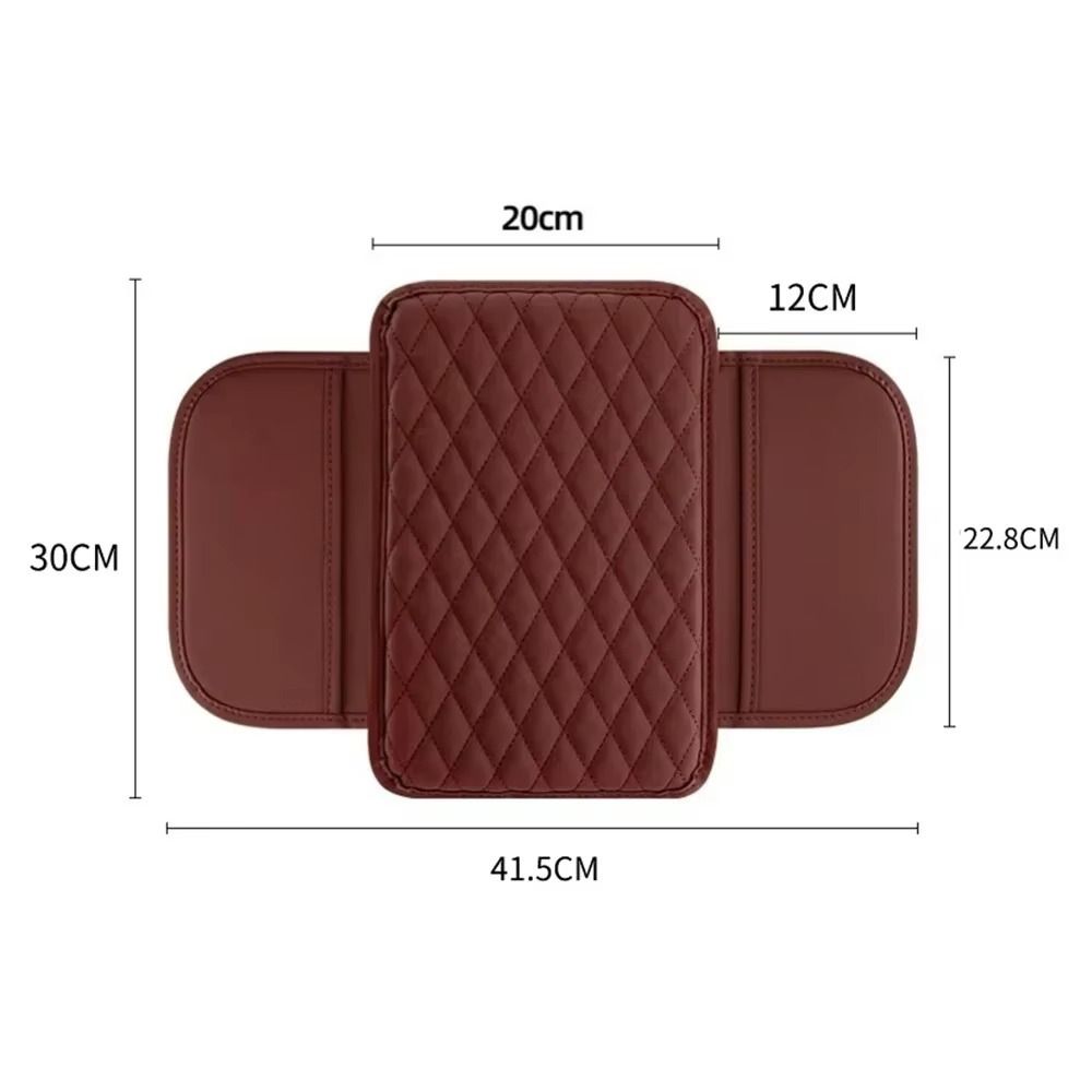 PU Leather Center Console Protector Cover Universal Armrest Storage Car Accessories