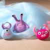 DIY Felting Kit - Carded Wool Monsters - 3 Pcs - Mixed - Online Tutorial - Keychains