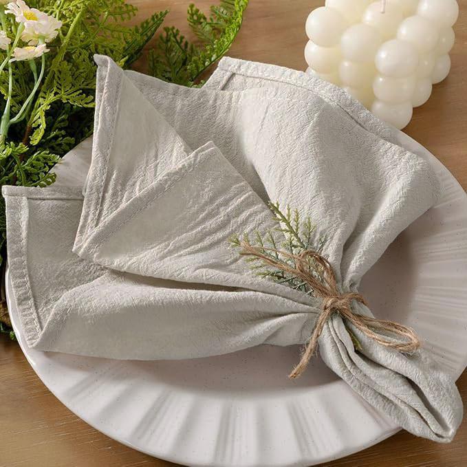 Set of 6 30x45cm Burgundy Cloth Napkins,Washable Table Napkins for Family Dinning,Christmas Party Wedding Baby Shower Decoration