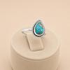 Turquoise Teardrop Ring In 925 Sterling Silver, Handmade Boho Gemstone Ring, Minimalist Turquoise Jewelry for Women