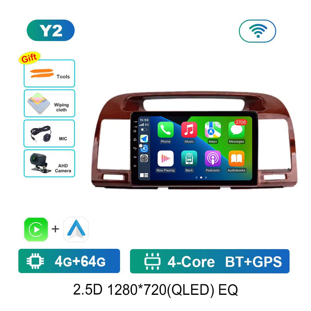 Car Video Multimedia Player Bluetooth for Toyota Camry 5 XV 30 2001 - 2006 WiFi Android 14 GPS Navi 2.5D Screen Auto Tools