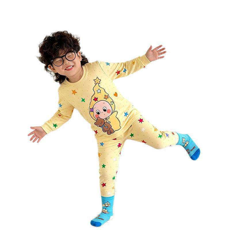 HD Kinder Ganzjahres-Pyjamaset: Warme Herbstkleidung & Hosen für Jungen & Mädchen