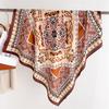 91 large square scarves in Europe and America, simulated silk, versatile herringbone pattern, shawl, scarf, retro cashew print, headscarf, scarf.
