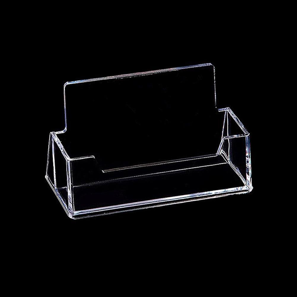 Display Stands Card Case Box Desktop Office Acrylic Plastic Single Layer Transparent Desktop Business Card Holder Display Stand