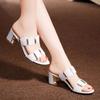 Off White On Word Outside Shoes Open Toe Indoor Rivet Women's Slippers and Ladies Sandals Low Heel Job Slides New Collection I Y