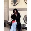 New High-end Imitation Velvet Mink Fur Coat Fur Coat Women's Long Hooded Environmentally Friendly Fur Coat