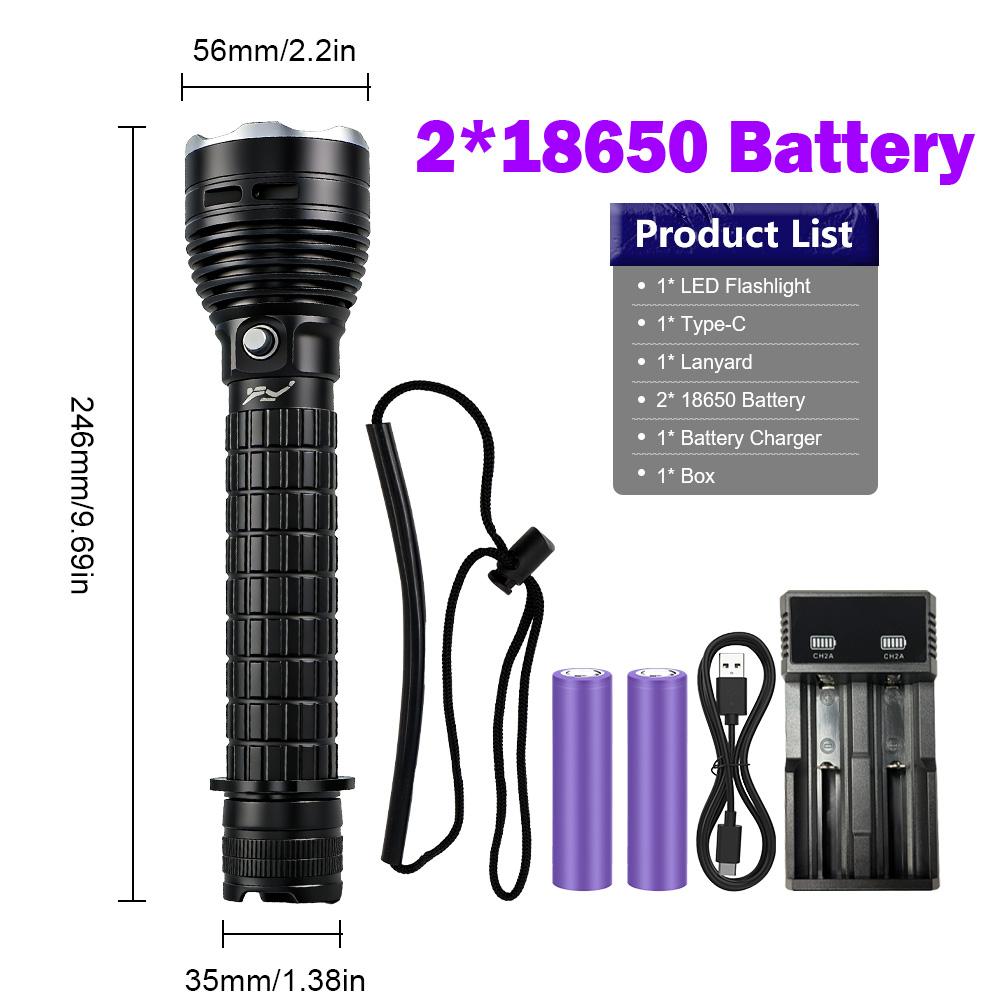 XHP70 Professional 50M Diving Flashlight IPX8 Waterproof Underwater Torch Magnetic Switch Dive Torch for Scuba Diving Emergency