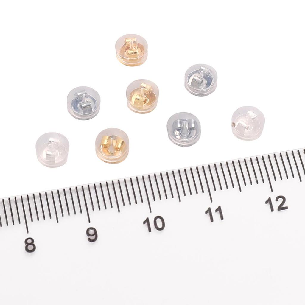 Transparent Silicone Copper Earplugs for DIY Jewelry Making 1 Pair