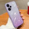 KEYSION Luxury Plating Glitter Phone Case for Xiaomi POCO F5 Transparent Soft TPU Shockproof Back Cover for POCO F5 Pro