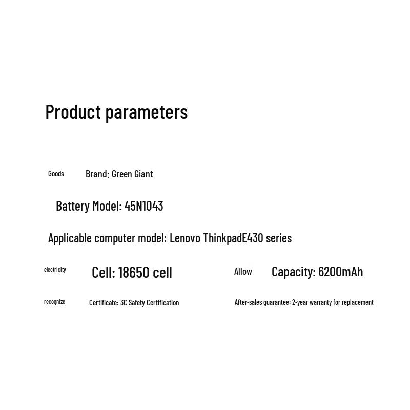 Llano 6200mAh Laptop Battery for Lenovo Thinkpad E Series