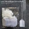 In Stock 300g White Card Paper Hang Tag for Jewelry with Hanging Rope