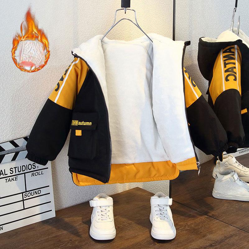 Children's Thick Coat Autumn and Winter Boys Casual Fleece Coat
