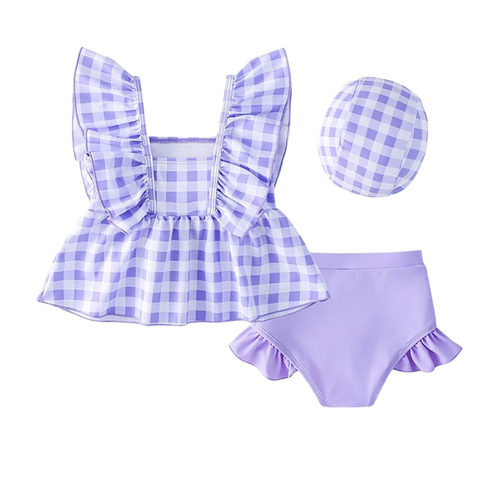 Costum de baie pentru copii separat bebeluș volan unul înot [LJZM] Fete copii, Set 3 piese, Costum de baie, 90-140CM, Înot, Costum de baie, Piesă, Mare, Piscină,