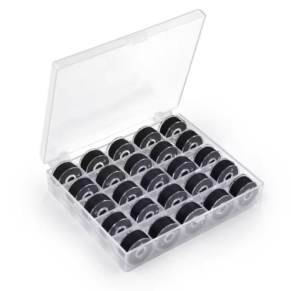 Household Bobbin Thread Set: 25/36 Spool Kit for Sewing Machines