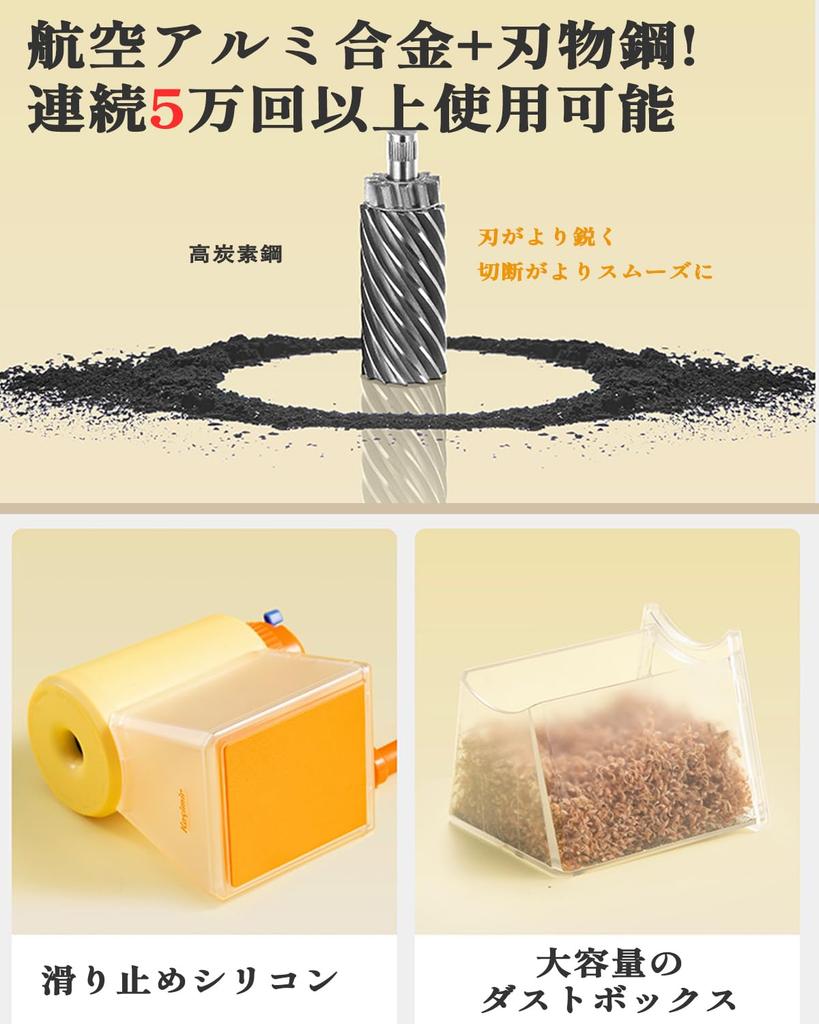 Deeli Manual Pencil Sharpener, Compatible with 6-12mm Large Diameter, 5 Levels of Adjustment, Wide Range of Uses, Large Size, Transparent Body Lead