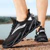 Mesh men's shoes are breathable and hollow in summer, daily versatile casual thick-soled solid color sports men's trendy shoes