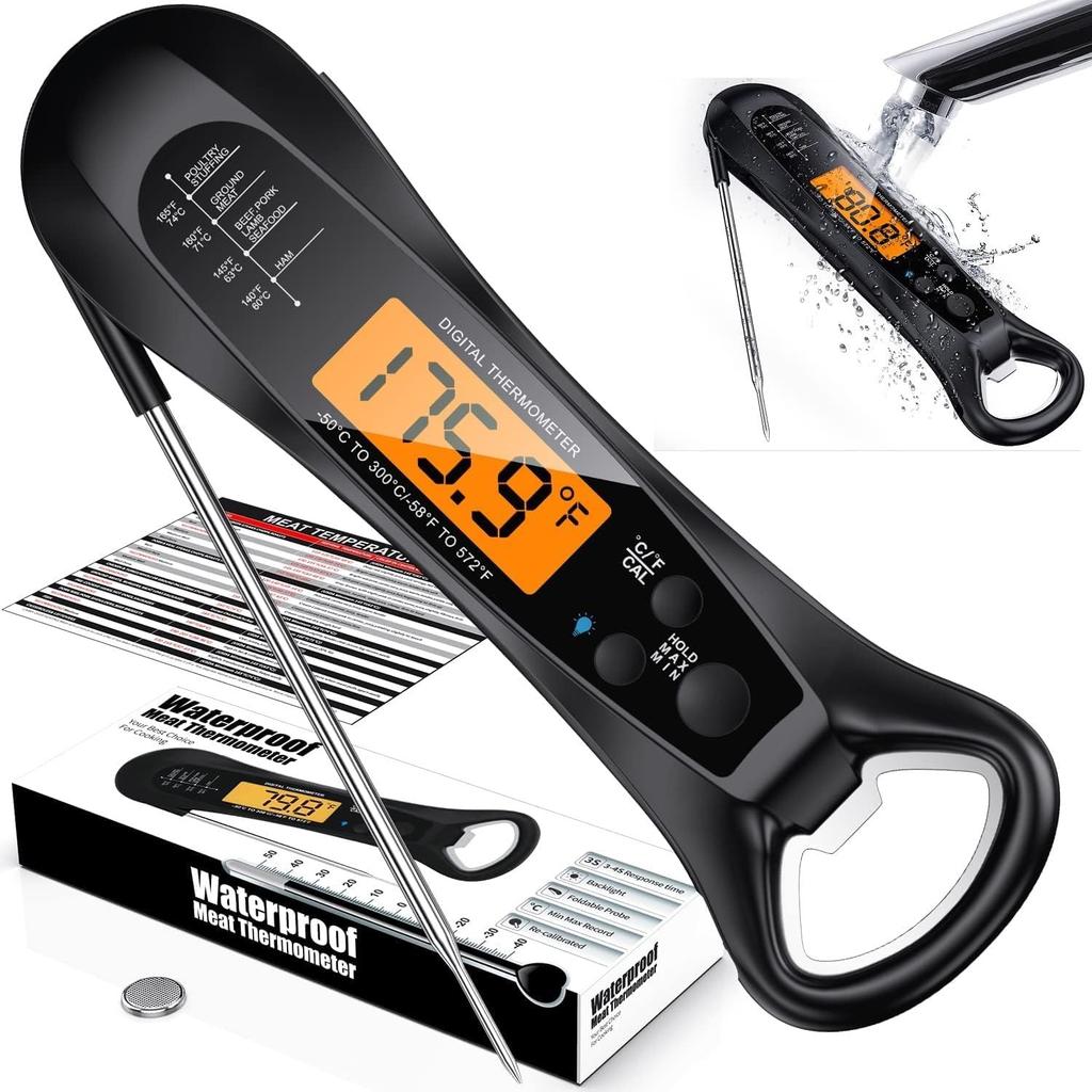 Instant Read Meat Thermometer for Cooking Fast Precise Digital Food Thermometer with Backlight Magnet Calibration Kitchen 4