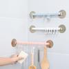 Blue/White/Pink Suction Cup Type Hook 6 Rows For Kitchen Bathroom Corner Suspension Without Marks Hanger Hook