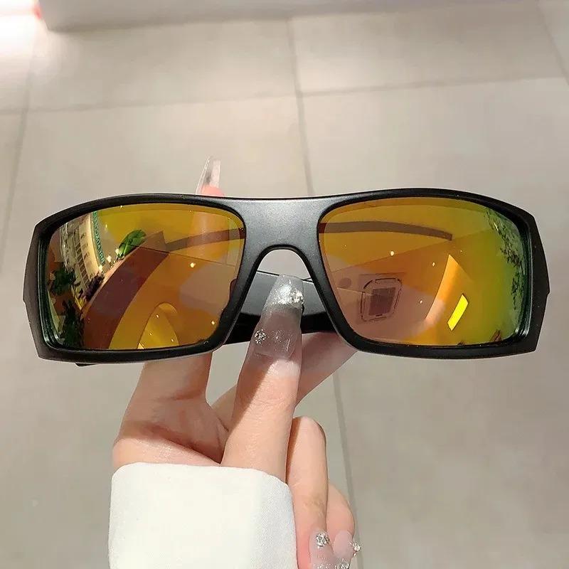New Y2k Square Men Cycling Sunglasses Outdoor Sports Women Driving Shades Trendy Brand Design Vintage Punk UV400 Eyewear