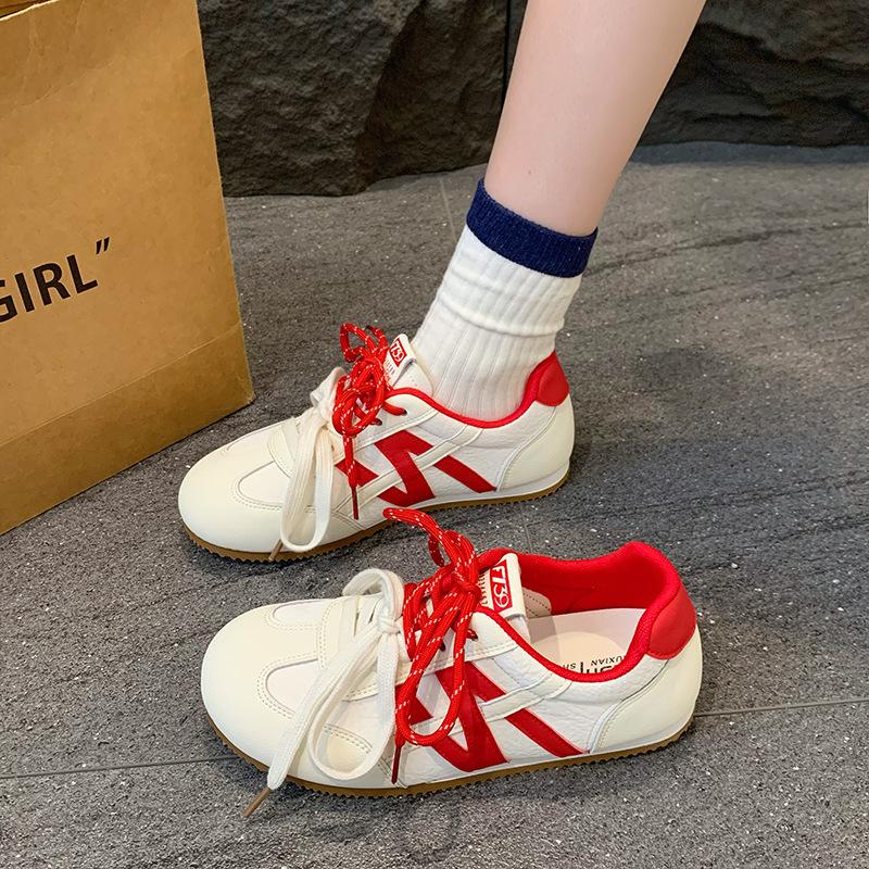 

Flat bottom women s new summer versatile casual sports shoes breathable soft baseplate shoes 35 красный