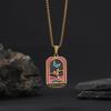 Tarot Card Neckalce Stainless Steel for Women Men Evil Eye Star Moon Sun Lovers One Piece Choker Original Design Jewelry Gifts