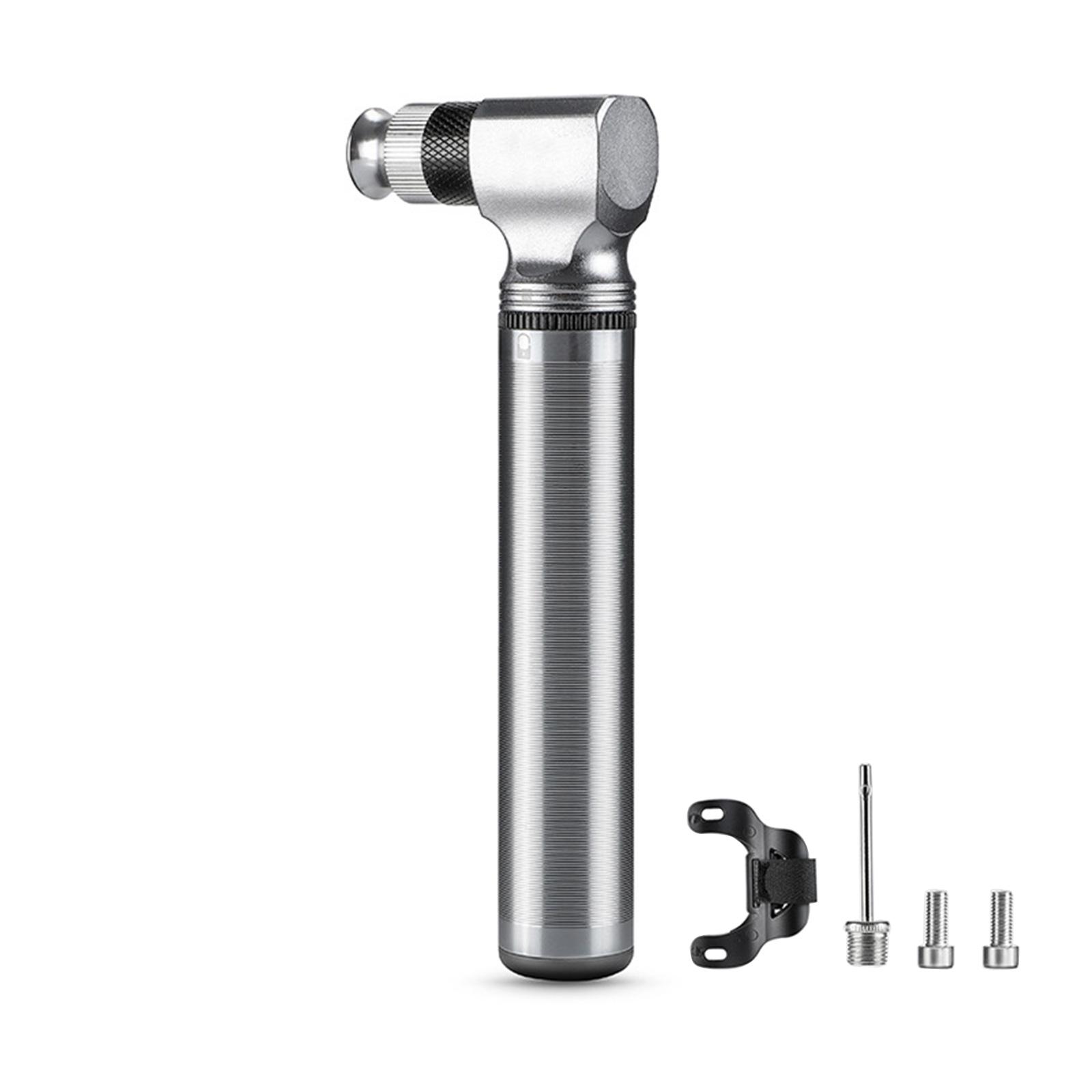 

Портативный насос для шоссейного велосипеда, насос для накачивания шин, ручной насос, легкий насос для велосипедных шин, маленький велосипедный насос серебряный