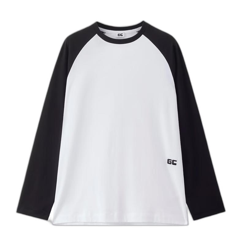 GIORDANO CONCEPTS Women s Embroidered Color-block Raglan Long Sleeve T-Shirt S