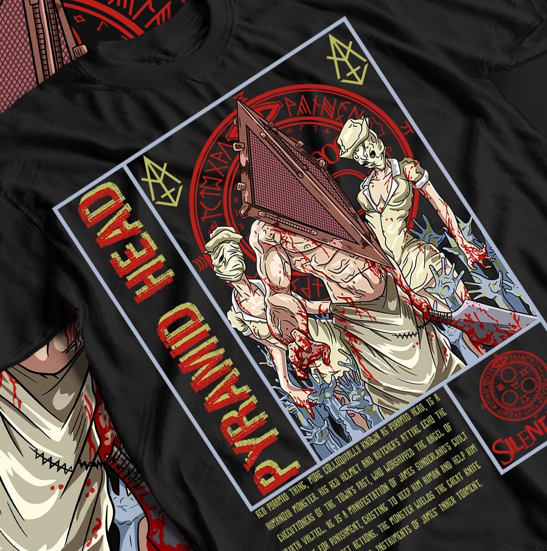 Pyramid Head T-shirt, Triangle Head Silence Hill V2 Premium Gift Unisex Shirt. M