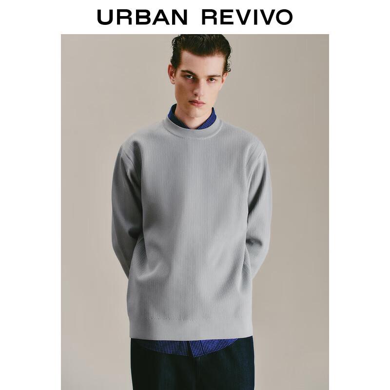 

UR Men s Basic Solid Round Neck Knit Sweater S