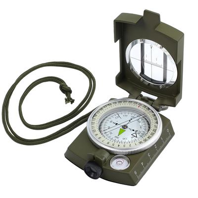 Justech Magnetic Compass with High Luminous Inclinometer, Precision, Foldable, Multifunctional, (Green)