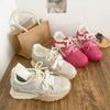Pink Inner Height Increase Forrest Gump Shoes Women's New Small Platform Sneakers Hong Kong Style Chic Super Fire Dad Shoes