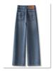 2024 Women's High-Waisted Wide-Leg Jeans - Autumn Slimming Loose Fit, Floor-Length Pants
