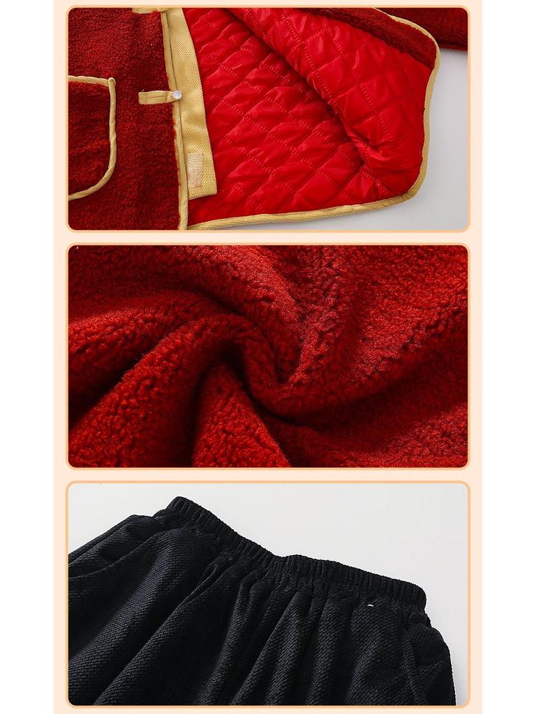 Children's New Year Outfits: Winter Coats, Boys' Sweaters, Girls' Greeting Clothes, Hanfu Sets in Chinese Style.