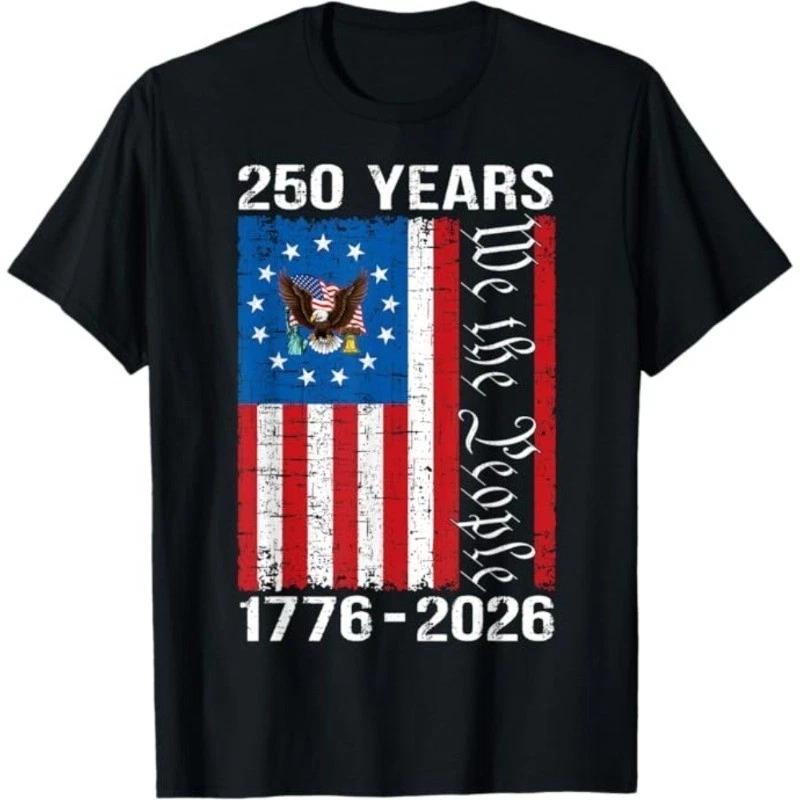 250 Years American Anniversary 250th USA US Flag 4th of July T-Shirt XXXL