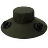 Solar-Powered Wide-Brim Hat with Fan & Face Shield for Outdoor Cycling, Fishing & Sun Protection