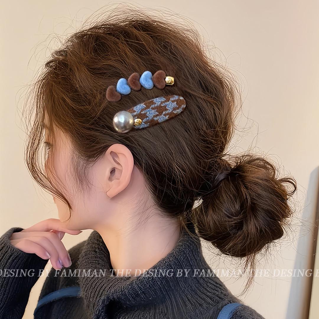 2025 Women s Side Clip Bangs Hair Accessory for Winter