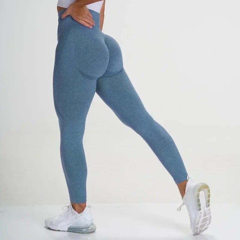 Bezszwowe dorywczo sportowe legginsy fitness spodnie do jogi damskie Push Up legginsy z wysokim stanem spodnie siłownia Slim legginsy do ćwiczeń i biegania 30310