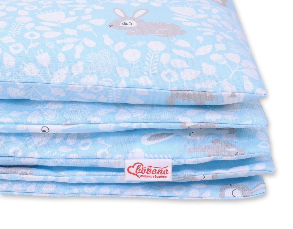 Children's 2-piece cotton bedding set 135x100 cm - blue bunnies
