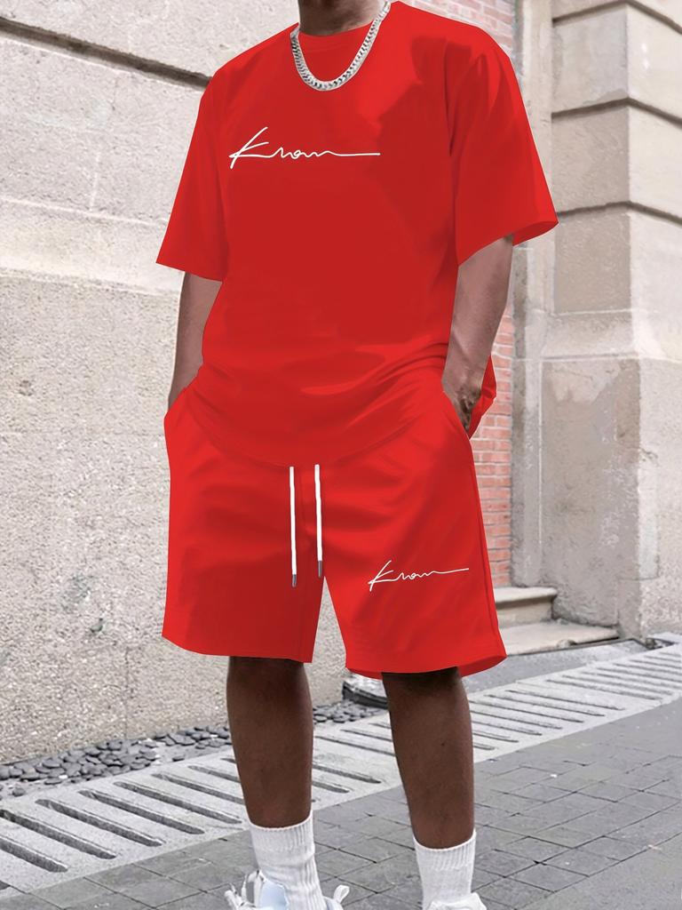 Herrenanzug Kurzarm-T-Shirt und Shorts
