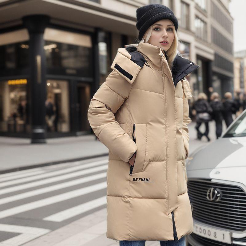 Autumn and Winter Women's Fashion Casual Thick Coat Large Size Hooded Padded Coat