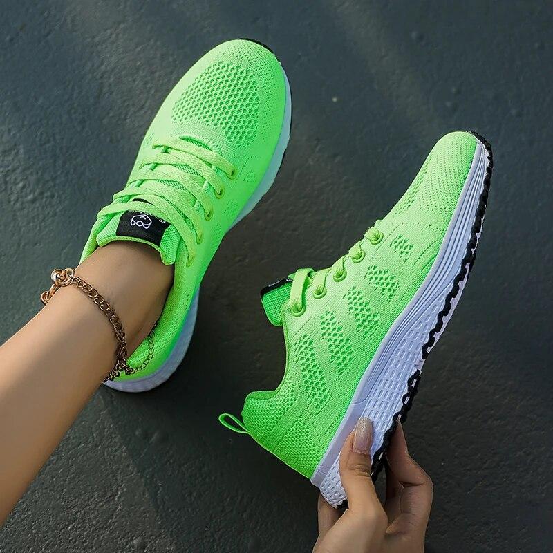 Women Breathable Sports Shoes for Women 2024 Casual Tennis Shoes Walking Mesh Running Shoes Platform Sneakers Female Footwear