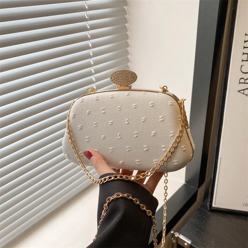 Light Luxury Clip, Personalized Shoulder Messenger Bag, Fashionable, Simple and Simple, High-texture Chain Bag for Women