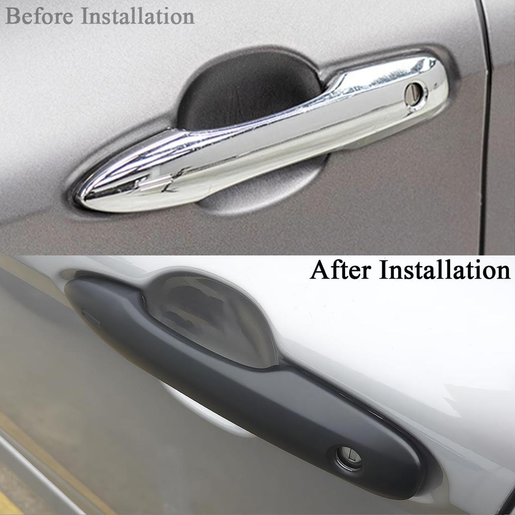 No Adhesive Snap-on Car Door Handle Cover Protector Compatible for Toyota 2018-2020 2021 2022 2023 2024 2025 2026 Camry 2019-2026 Corolla 2019-2022