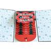 Handmade Christmas Gift Card Holder Book DIY Waterfall Merry Xmas Gift Card Book Pull-out Design Surprise Cards with Envelope
