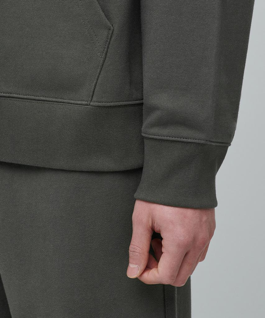 Musinsa Standard Heavyweight Oversized Hooded Sweat Zip-Up [Dusty Khaki]