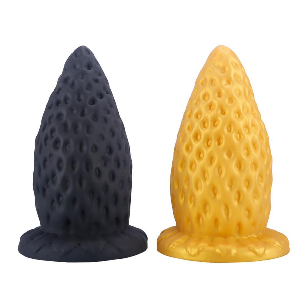 Giant Strawberry Anal Stopper Liquid Silicone Heavy Duty Ultra Thick Fist Intercourse Anal Stopper Male Female