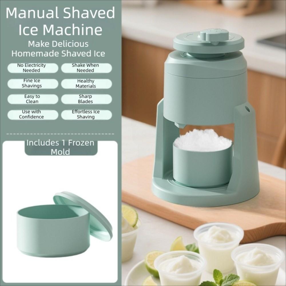 Compact Manual Shaved Ice Machine Portable Ice Slush Machine Ice Cream Machine Children Use